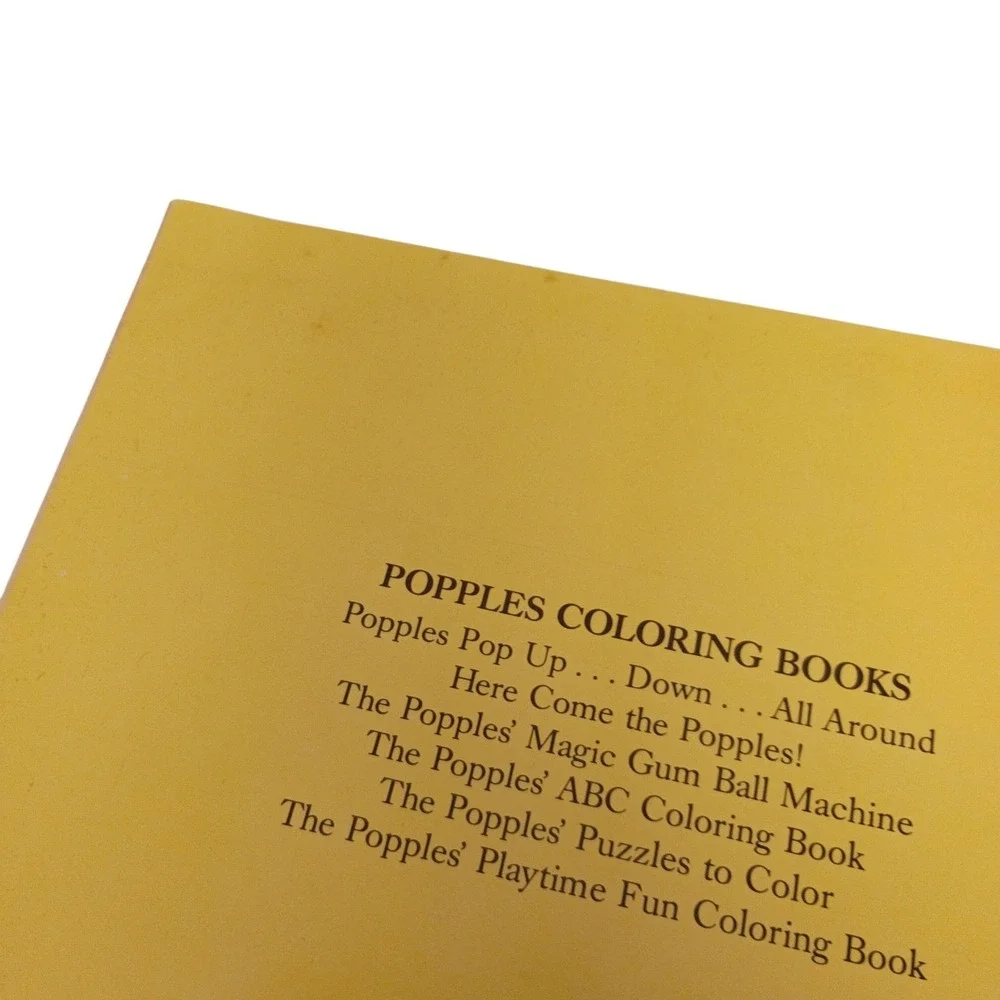 Vintage 1986 Popples' ABC Coloring‎ Book -Happy House 1 Page Has An Ink Spot